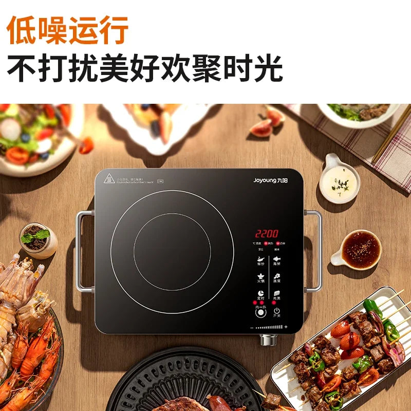 Cocina de inducción inteligente de 220 V para el hogar, aparato de cocina de alta potencia para freír rápidamente